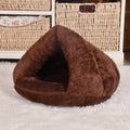 Cozy Triangle Pet Bed - Warm Plush Sleeping Bag for Dogs & Cats