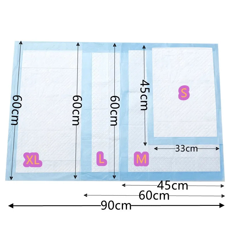 Disposable Pet Diapers & Training Pads - Multi-Size Pack for Dogs & Cats