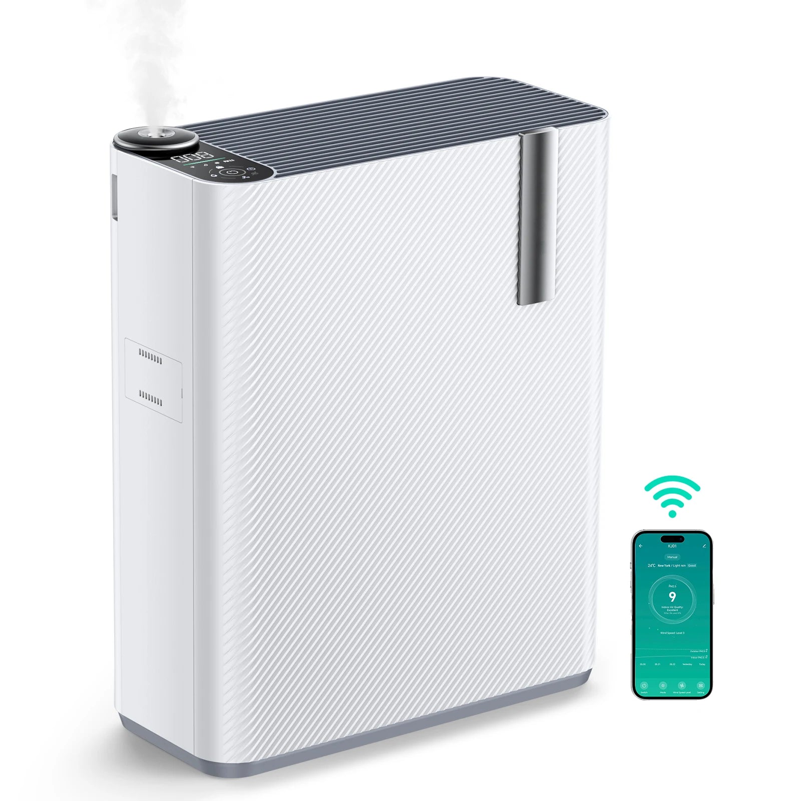 Air Purifier & Humidifier Combo - For Home Allergies, Pets & Dust