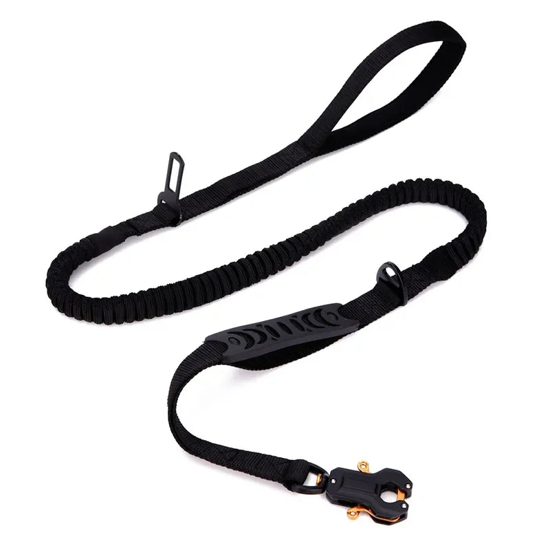 Heavy Duty Tactical Dog Leash - Padded Handle Bungee Leash for Training