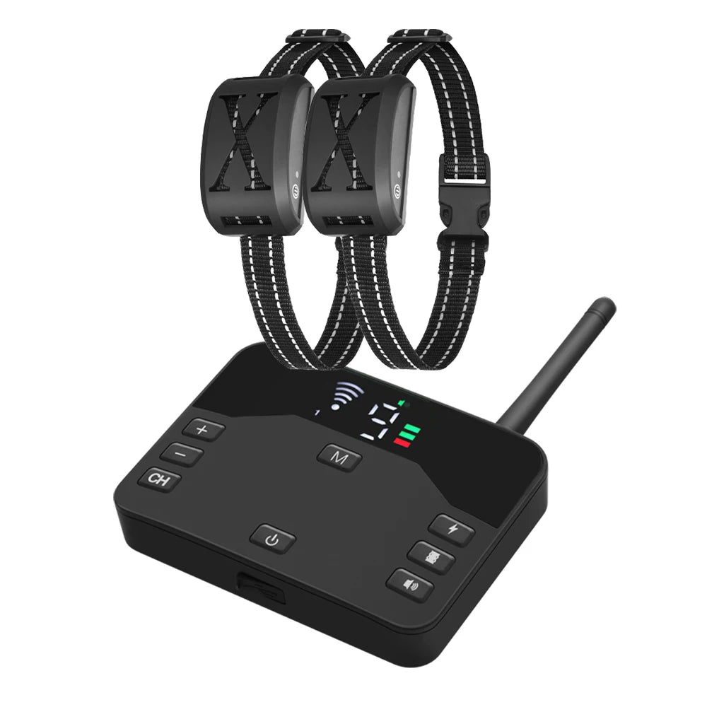2-in-1 Wireless Dog Fence & Remote Training Collar - For All Size Puppies
