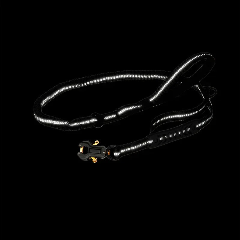 Heavy Duty Tactical Dog Leash - Padded Handle Bungee Leash for Training