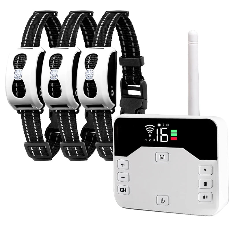 2-in-1 Wireless Dog Fence & Remote Training Collar - For All Size Puppies