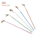 Interactive Cat Teaser Wand - Feather Rod Toy Set (5-10 pcs)