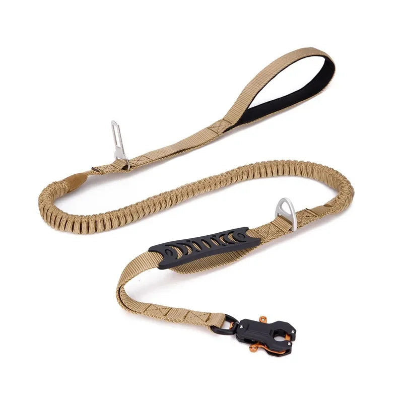 Heavy Duty Tactical Dog Leash - Padded Handle Bungee Leash for Training