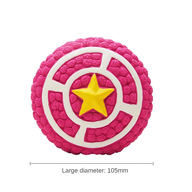 Funny Latex Dog Toy - Hot Dog Rugby Ball with Sound