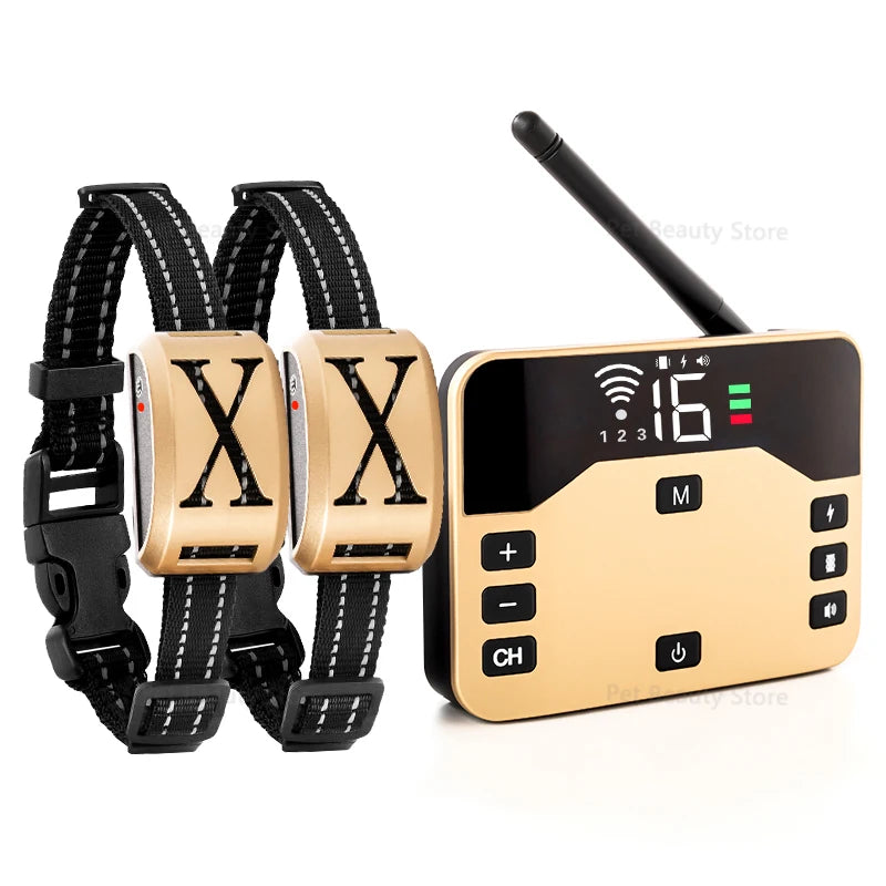 2-in-1 Wireless Dog Fence & Remote Training Collar - For All Size Puppies