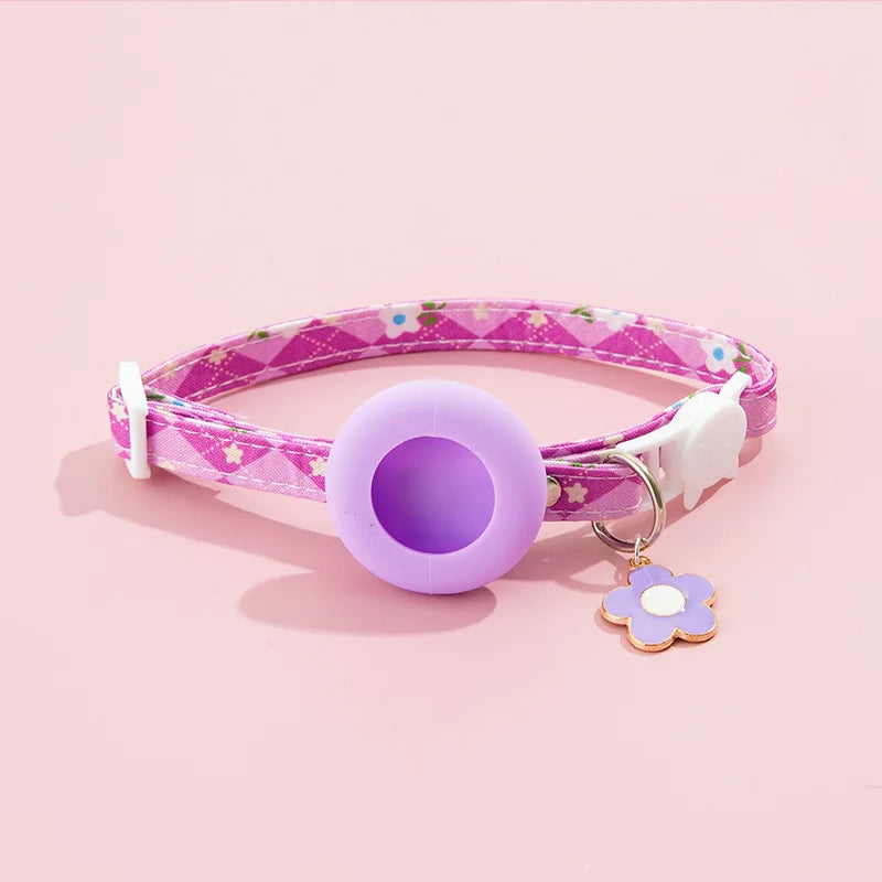 AirTag Pet Collar with Protective Case - Anti-Lost GPS Tracker for Dogs & Cats