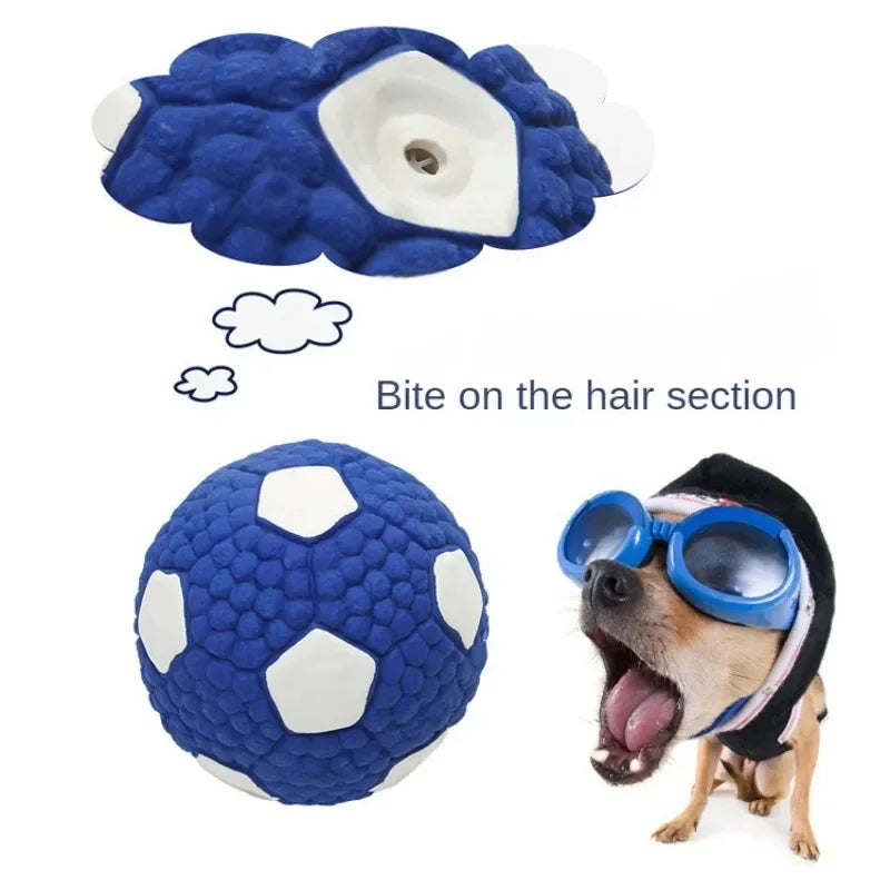 Funny Latex Dog Toy - Hot Dog Rugby Ball with Sound